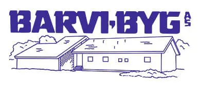 Logo for Barvi-Byg A/S med illustration af et hus