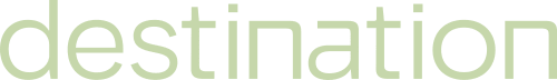 Logo for Office Destination i lysegrøn tekst