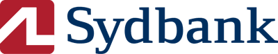 AL Sydbank logo med rødt ikon og mørkeblå tekst